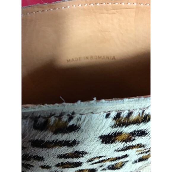 Swedish Hasbeens Women Leopard print Ankle Block Heel  Clogs Sz 37/7US NWOB - Picture 8 of 13